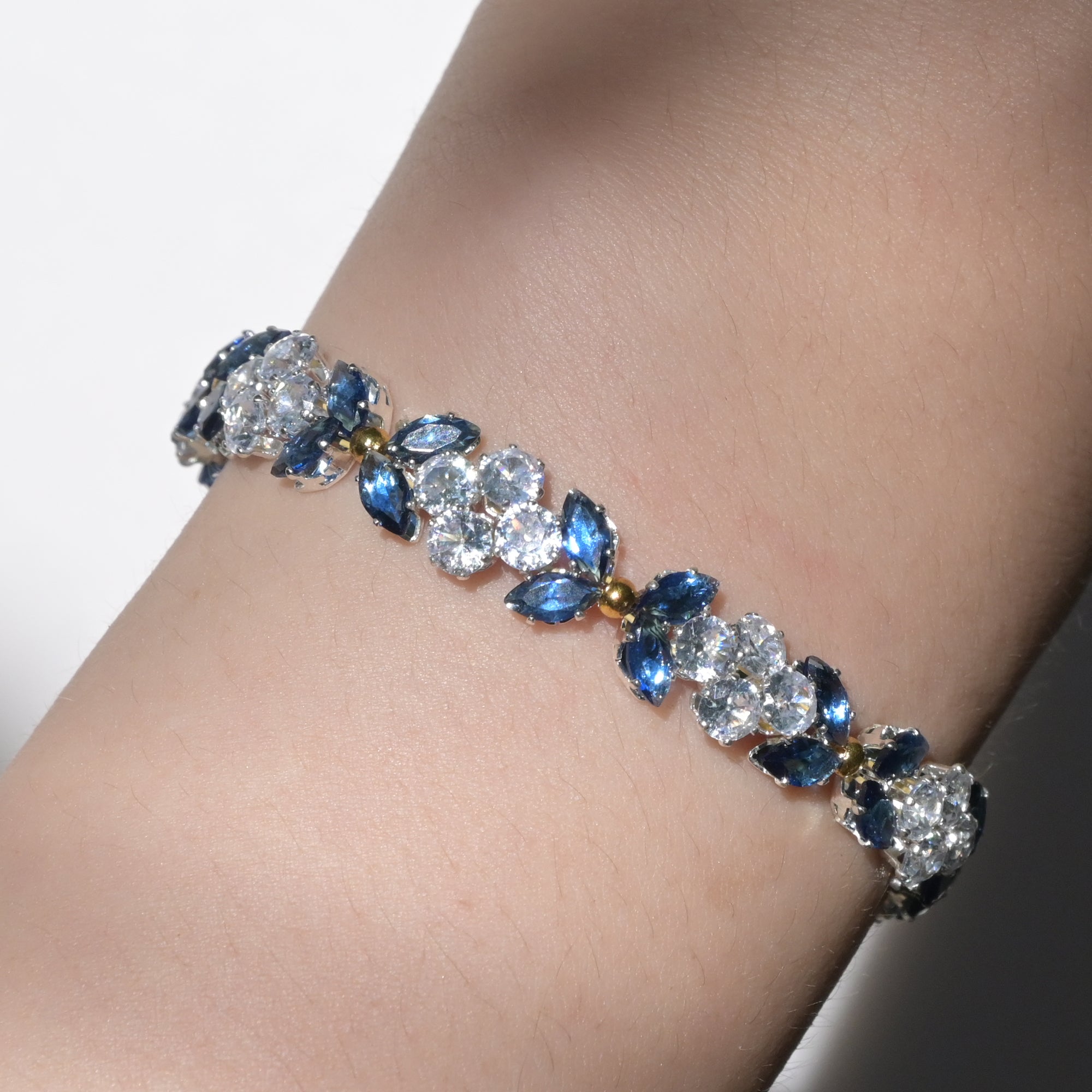 sparkling sapphire butterfly bracelet
