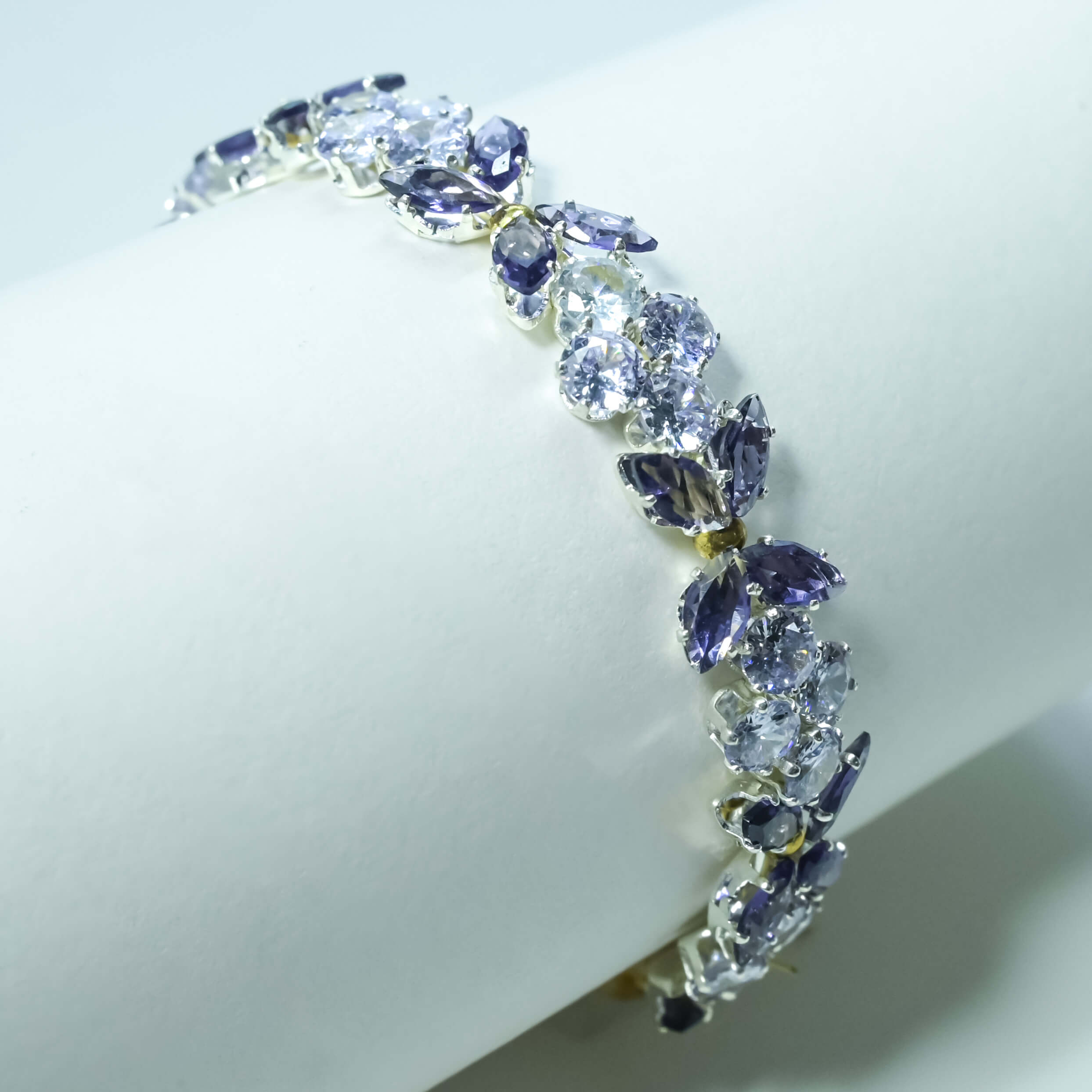 sparkling purple butterfly bracelet