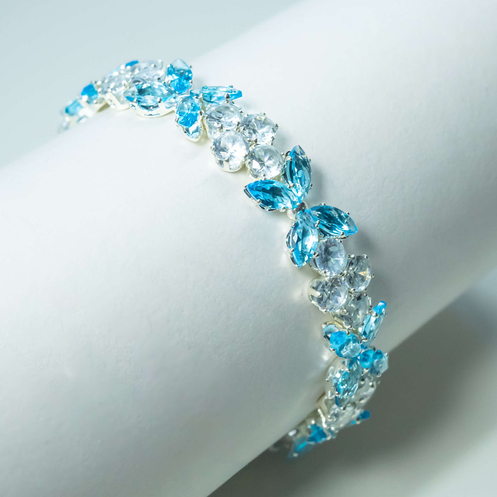 sparkling blue butterfly bracelet