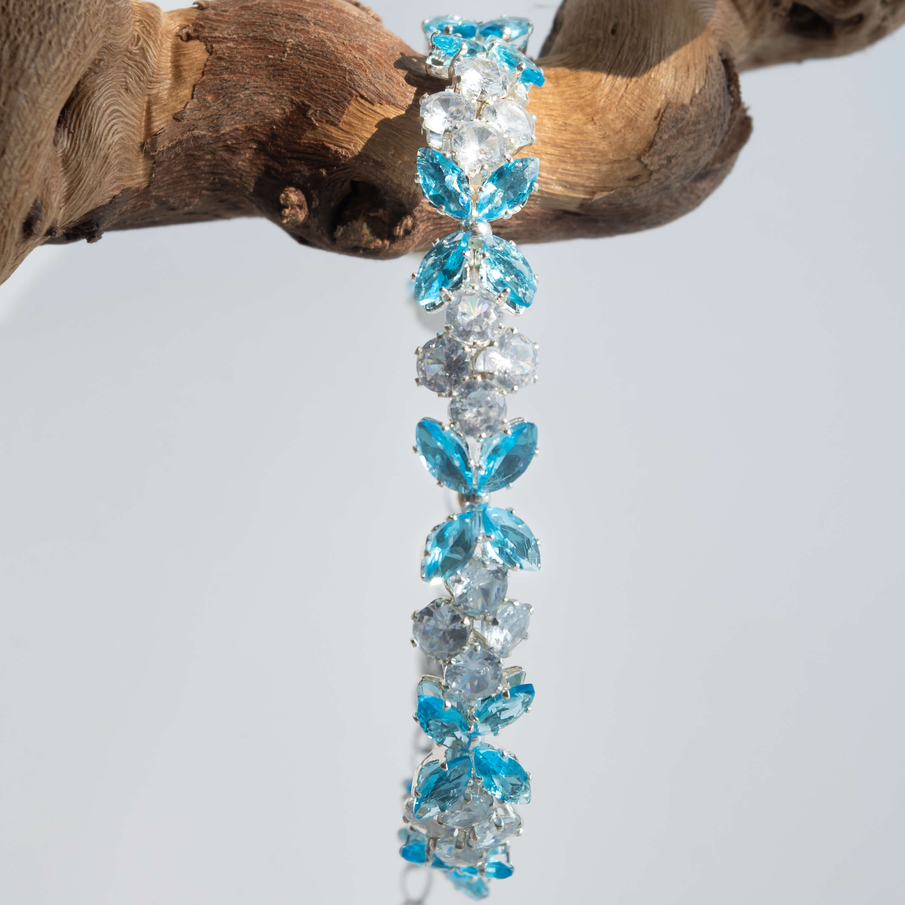 sparkling blue butterfly bracelet