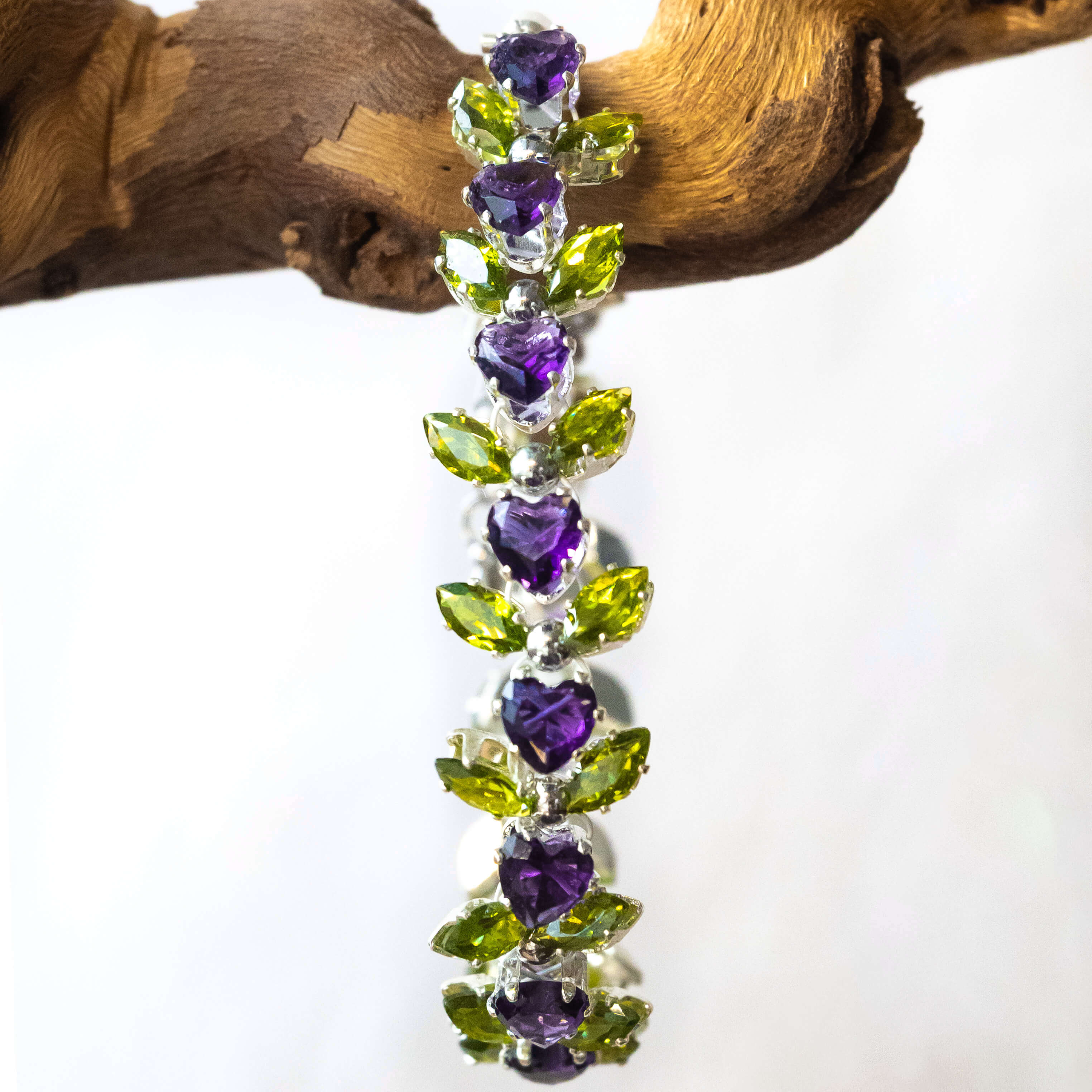 Lavender Heart Blossom Bracelet