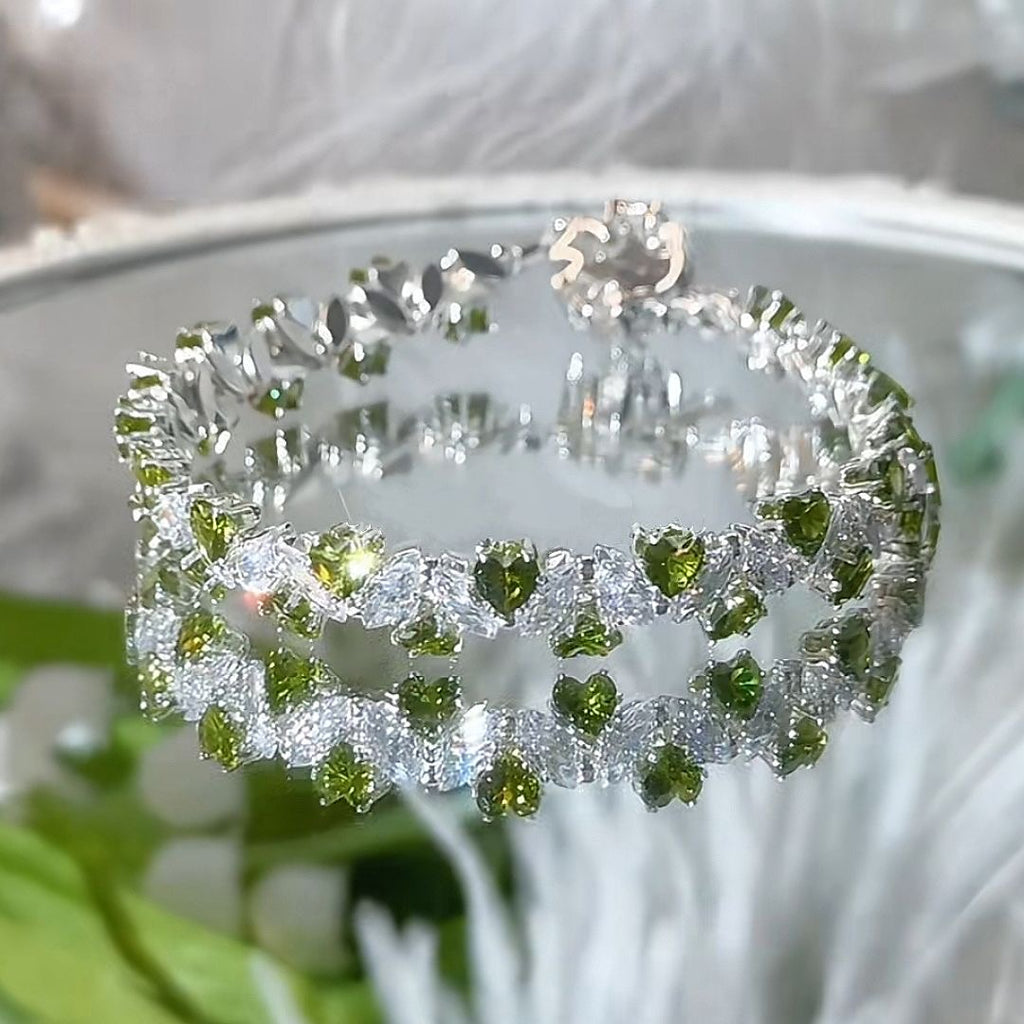 Heart Claw Inlaid With Diamonds 4mm（50pcs）